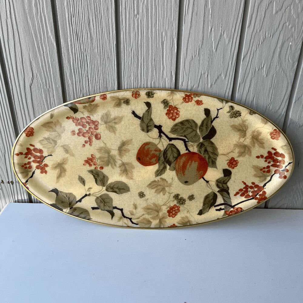 Arnold Designs LTD Chalford Glos Fiberglass Tray Fruit & Berry 1960s England VTG